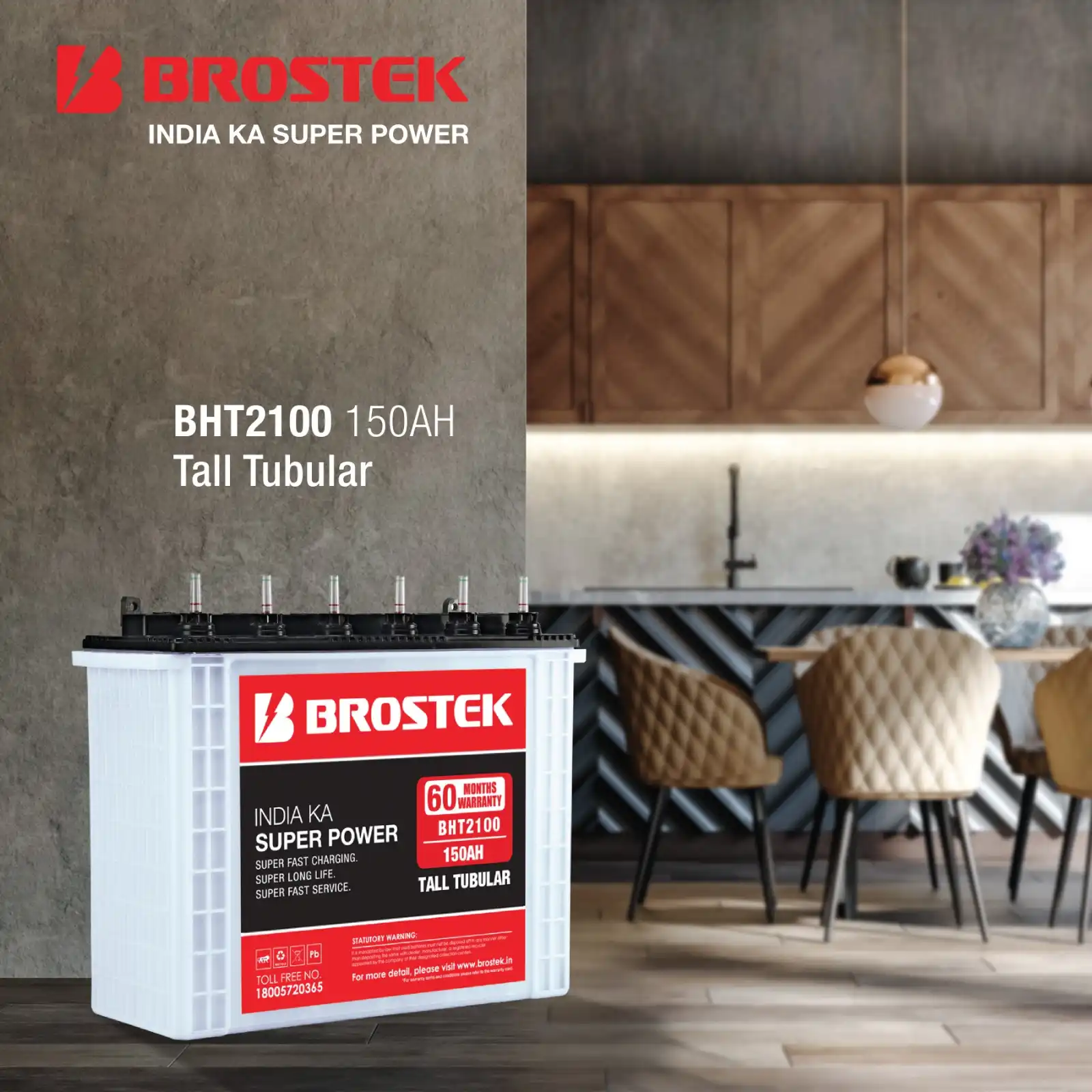 Tubular inverter batteries